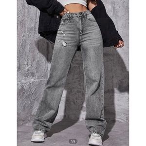 High Waisted Straight Leg Jeans